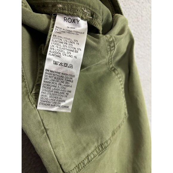 Roxy Juniors' Come and Chill Mid-Rise Cargo Pants Green Size Extra Small NWT's - Picture 6 of 7